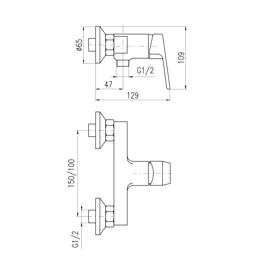 RAV Slezák CO181.5CMATZ - COLORADO shower mixer black/gold