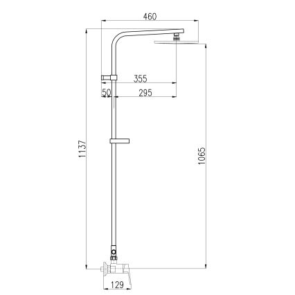 RAV Slezák CO182.5/6 - COLORADO shower set with mixer tap, polished chrome