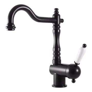 RAV Slezák L508.0/8CMAT - LABE RETRO 25.6 cm Sink/Basin Mixer, Matte Black