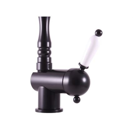 RAV Slezák L508.0/8CMAT - LABE RETRO 25.6 cm Sink/Basin Mixer, Matte Black