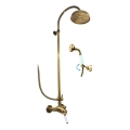 RAV Slezák L581.5/3SM - Shower set with LABE RETRO mixer tap, antique brass