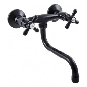 RAV Slezák MK101.5/21CMAT - MORAVA RETRO Sink/Basin Faucet, Matte Black