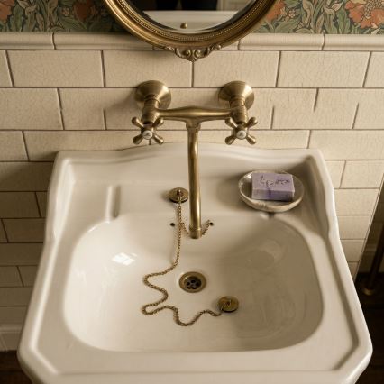RAV Slezák MK101.5/21SM - MORAVA RETRO sink/basin mixer tap, antique brass finish