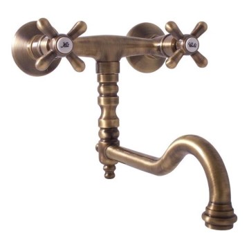 RAV Slezák MK101.5/29SM - Washbasin/sink mixer MORAVA RETRO 16,3 cm antique brass