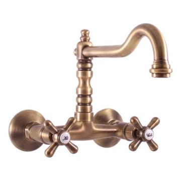 RAV Slezák MK102.5/28SM - MORAVA RETRO sink/basin mixer tap 16.8 cm Antique Brass