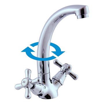 RAV Slezák MK120.0/2 - MORAVA 20.5 cm Basin Mixer, Polished Chrome