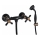 RAV Slezák MK180.5/1CMATSM - Shower set with MORAVA RETRO mixer tap, black/brass