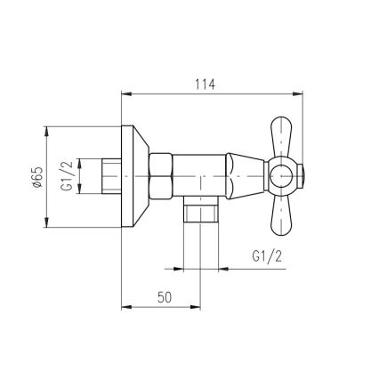 RAV Slezák MK180.5/2SM - MORAVA RETRO Shower Set with Mixer, Antique Brass