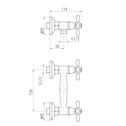 RAV Slezák MK180.5 - MORAVA Shower Mixer Tap, Polished Chrome