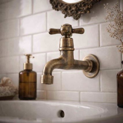 RAV Slezák MK193SM - MORAVA RETRO 11.8 cm basin mixer, antique brass