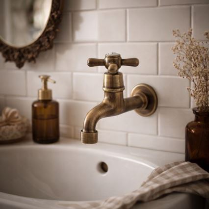 RAV Slezák MK193SM - MORAVA RETRO 11.8 cm basin mixer, antique brass