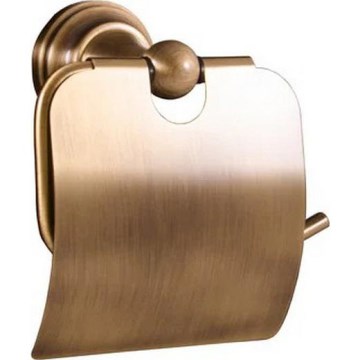 RAV Slezák MKA0400SM - MORAVA RETRO Toilet Paper Holder with Cover, Antique Brass