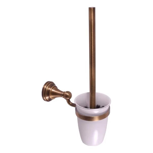 RAV Slezák MKA0500SM - MORAVA RETRO Wall-mounted Toilet Brush, Antique Brass