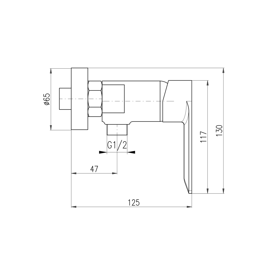 RAV Slezák NL181.5MGK - NIL Shower Mixer, Brushed Grey
