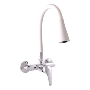 RAV Slezák SA002.5/13CB - SAZAVA sink mixer 32.3 cm white/polished chrome