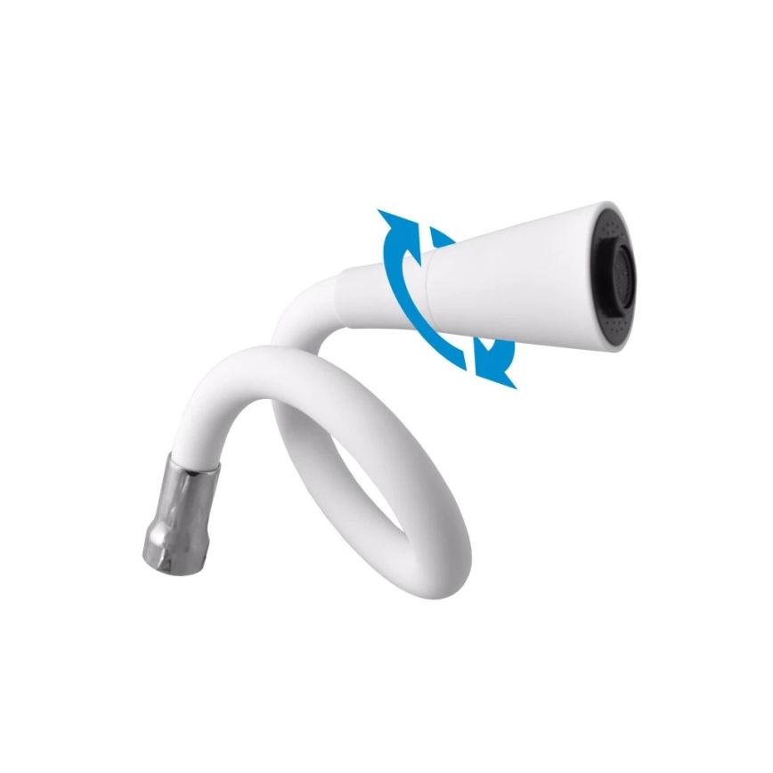 RAV Slezák SA006.0/13CB - Sink mixer tap with flexible spout SAZAVA 35.6 cm white/polished chrome