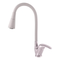 RAV Slezák SA006.0/13S - Kitchen sink faucet with flexible spout SAZAVA 35.6 cm gray/polished chrome