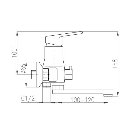 RAV Slezák SA051.5 - SAZAVA Bath Mixer, Polished Chrome