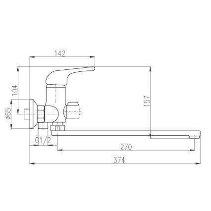 RAV Slezák SA053.5 - SAZAVA Bath Mixer Tap, Polished Chrome