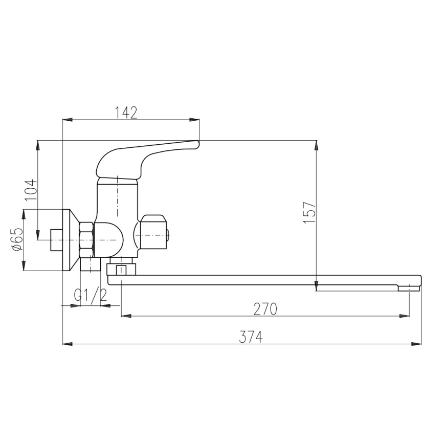RAV Slezák SA053.5 - SAZAVA Bath Mixer Tap, Polished Chrome