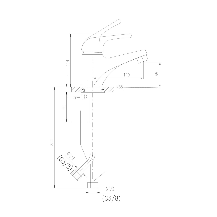 RAV Slezák SAJ026.0 - JUNIOR 11 cm washbasin faucet red/yellow