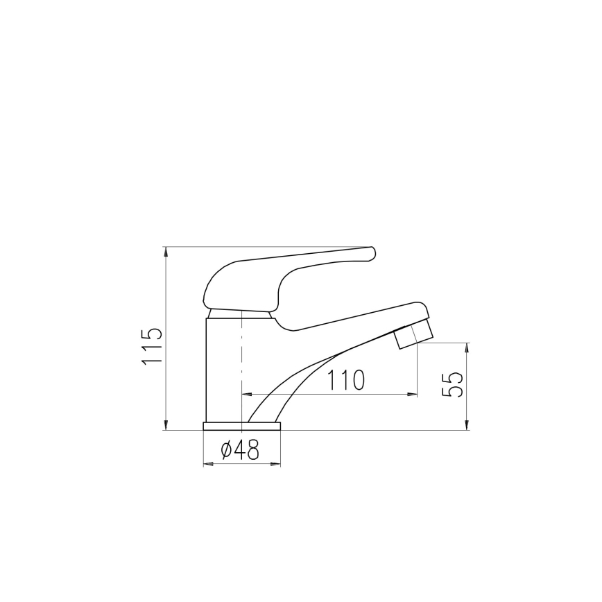 RAV Slezák SAJ091.0 - JUNIOR 11.5 cm Washbasin Mixer, Red/Yellow