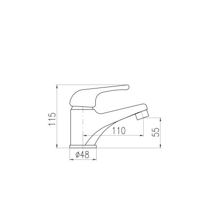 RAV Slezák SAJ091.0 - JUNIOR 11 cm Washbasin Faucet, Red/Yellow