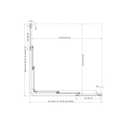 Ravak 15V701R2Z1 - SUPERNOVA 90 x 198 cm shower door, white