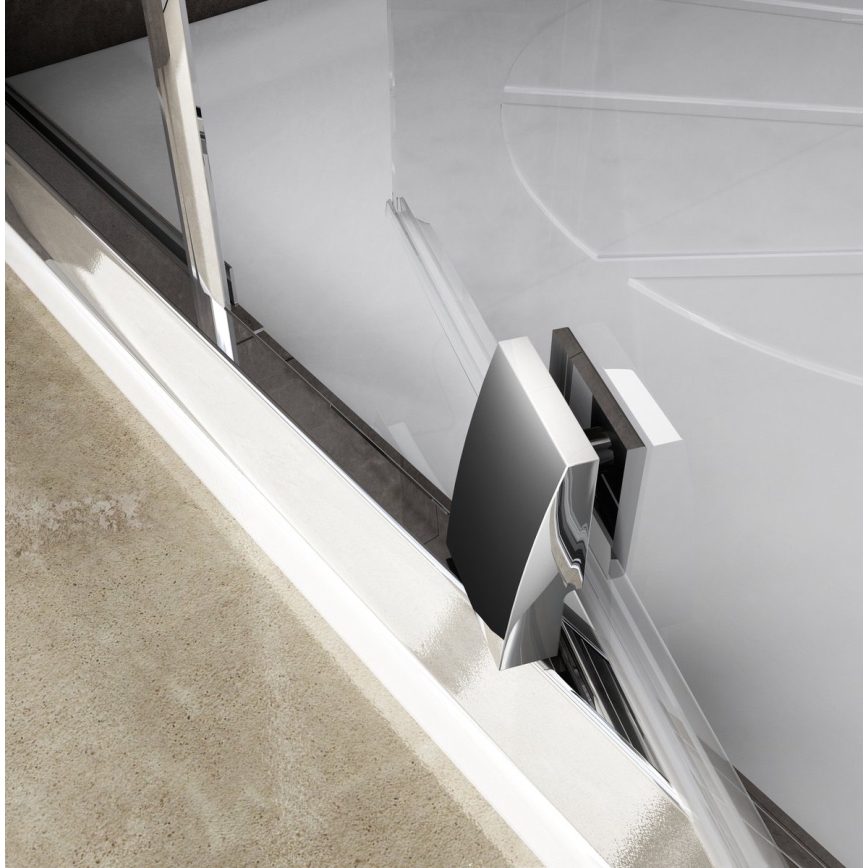 Ravak 37677U00Z1 - PIVOT Quadrant Three-Panel Shower Enclosure 90x90 cm, Satin