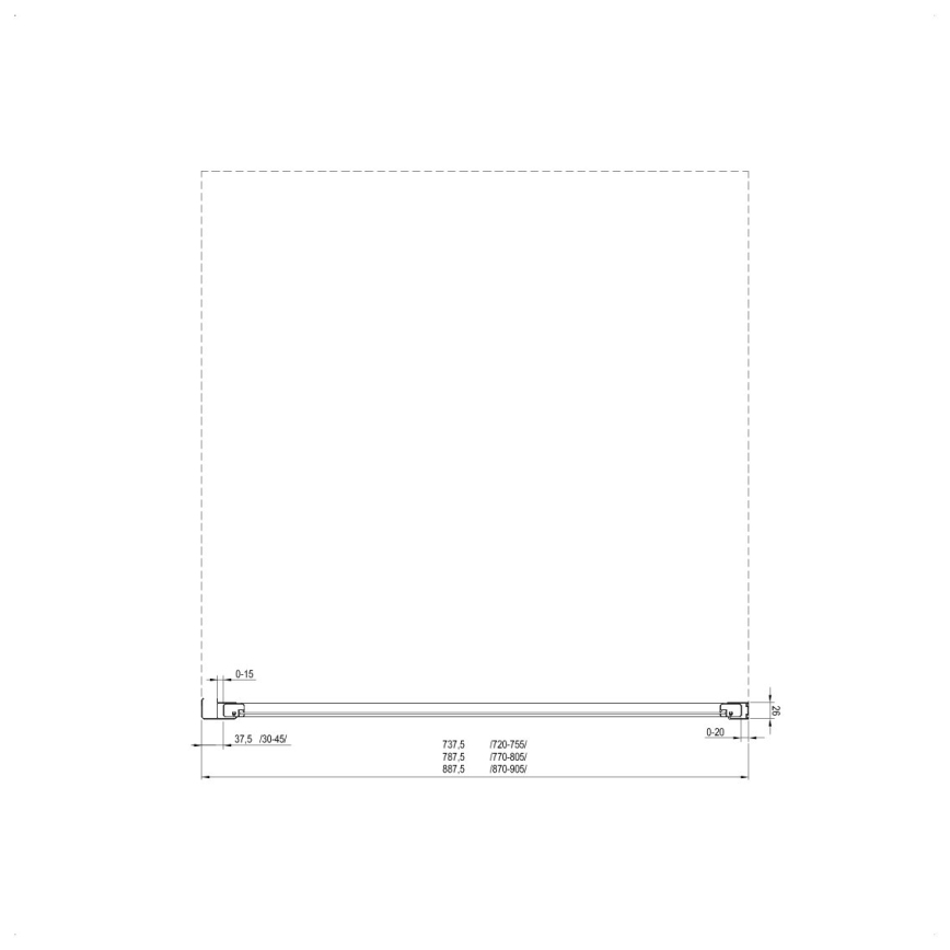 Ravak 940701R211 - SUPERNOVA Fixed Shower Wall 90 x 198 cm, White