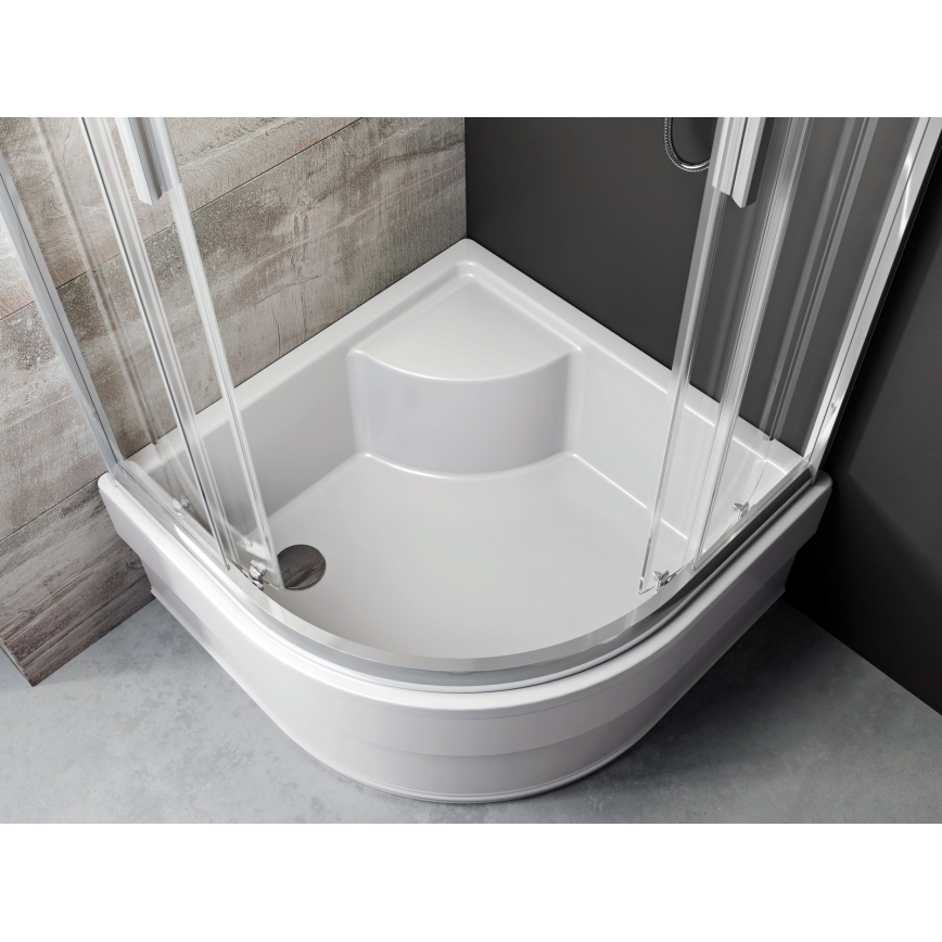 Ravak A217001020 - SABINA quadrant shower tray 90x90 cm, white