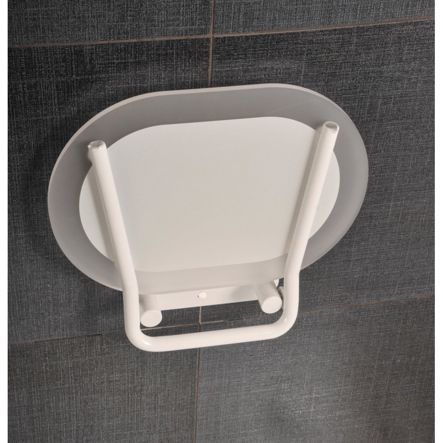 Ravak B8F0000028 - OVO fold-down shower seat, white