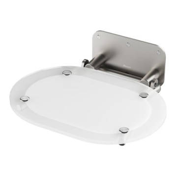 Ravak B8F0000029 - OVO Fold-down Shower Seat, Stainless Steel