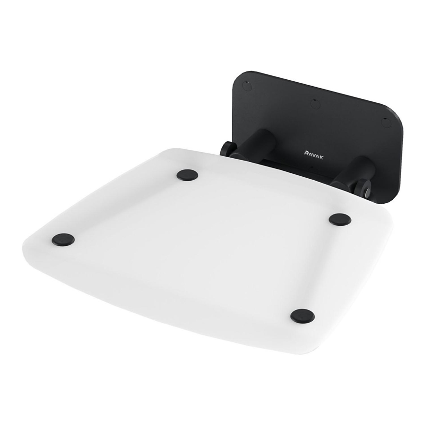 Ravak B8F0000060 - OVO Fold-down Shower Seat, Black
