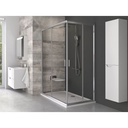 Ravak B8F0000060 - OVO Fold-down Shower Seat, Black