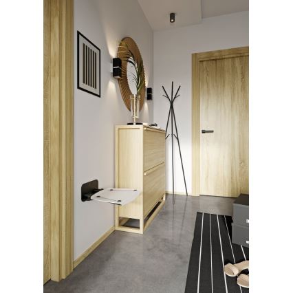 Ravak B8F0000060 - OVO Fold-down Shower Seat, Black