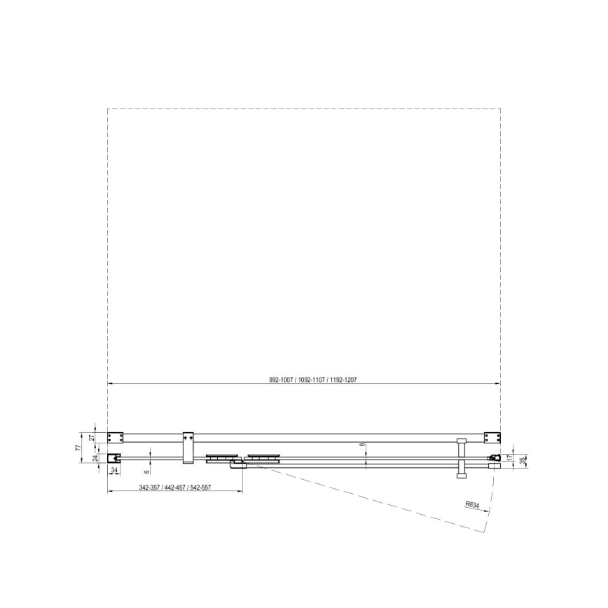 Ravak - COOL shower enclosure 120x80 cm polished chrome