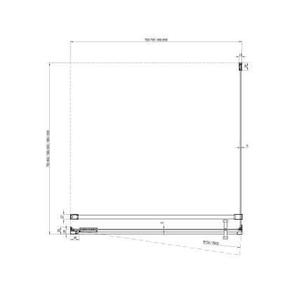 Ravak - COOL Shower Enclosure 90x80 cm Black