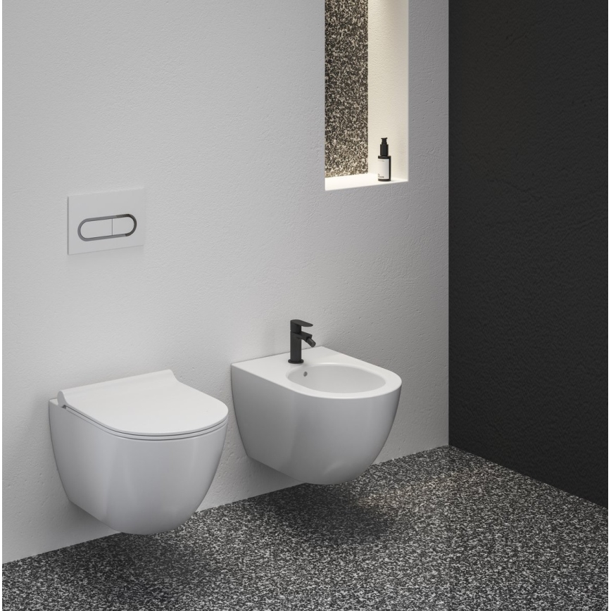 Ravak X01517 - UNI CHROME Wall-hung Bidet ceramic/white