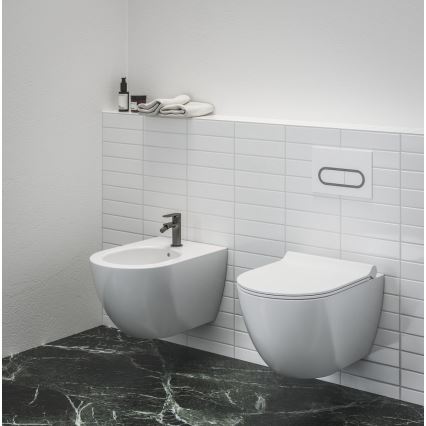 Ravak X01517 - UNI CHROME Wall-hung Bidet ceramic/white
