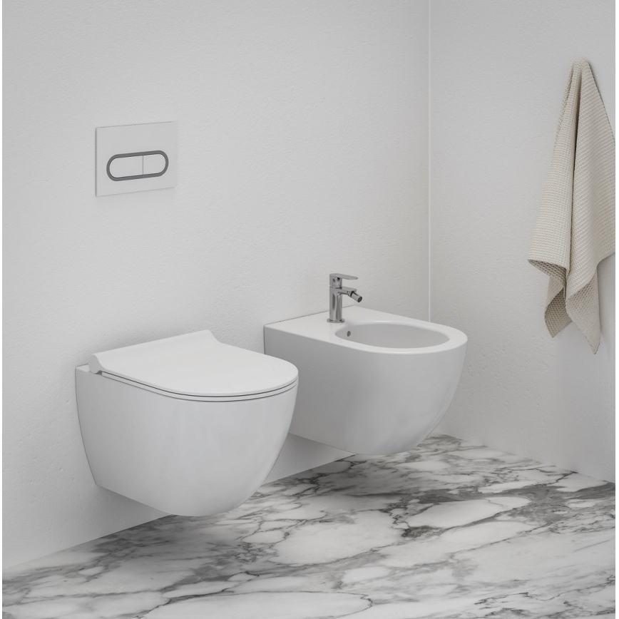 Ravak X01517 - UNI CHROME Wall-hung Bidet ceramic/white