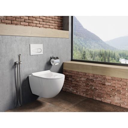 Ravak X01535 - UNI Rimless Wall-hung Toilet, Ceramic/White