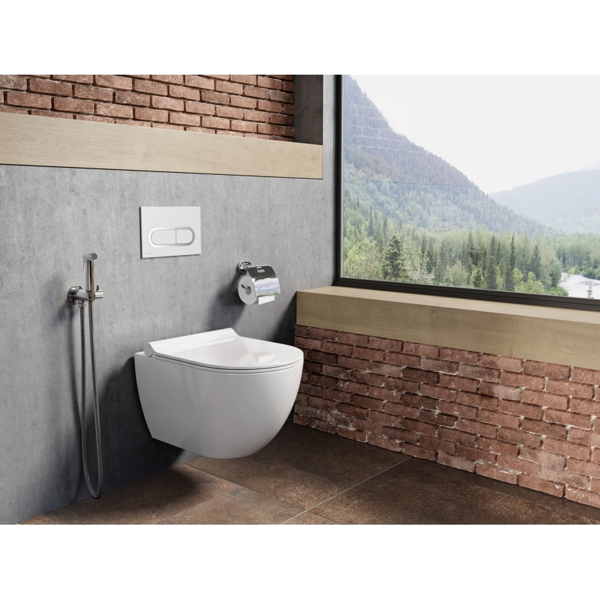 Ravak X01535 - UNI Rimless Wall-hung Toilet, Ceramic/White