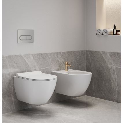 Ravak X01535 - UNI Rimless Wall-hung Toilet, Ceramic/White