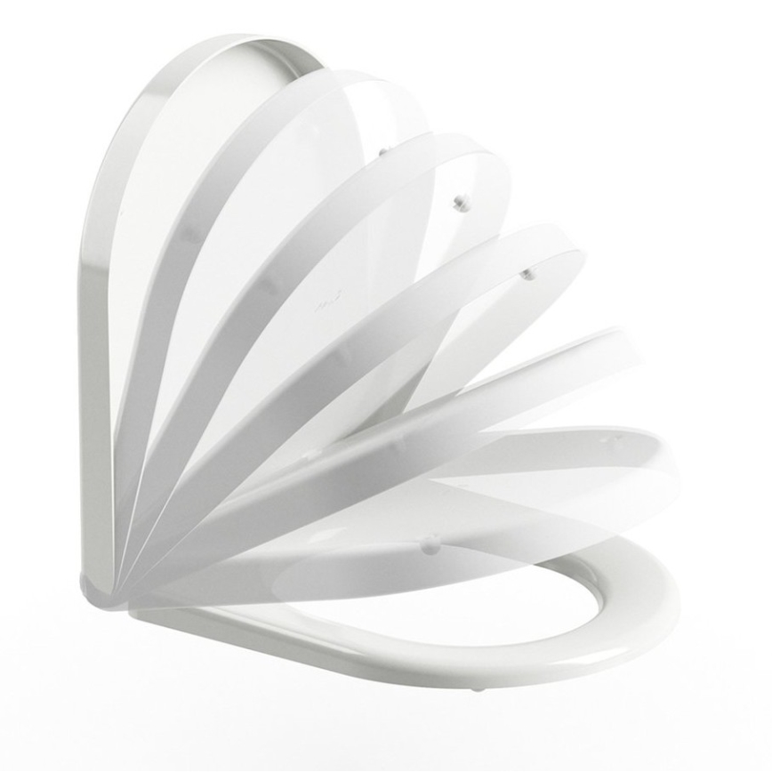 Ravak X01549 - SoftClose UNI CHROME Toilet Seat, White