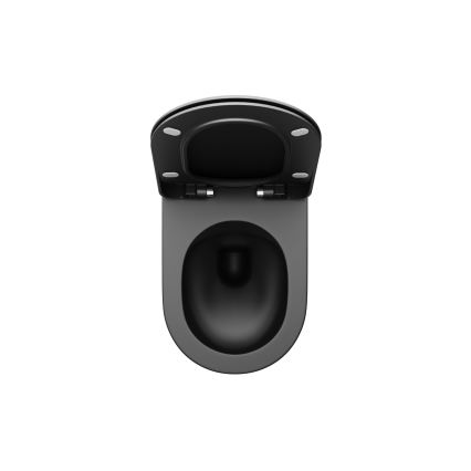 Ravak X01795 - SoftClose Chrome Toilet Seat, Black