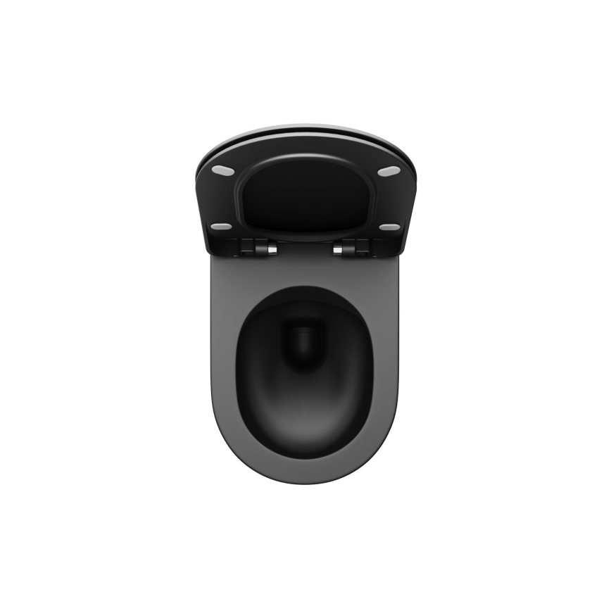 Ravak X01795 - SoftClose Chrome Toilet Seat, Black