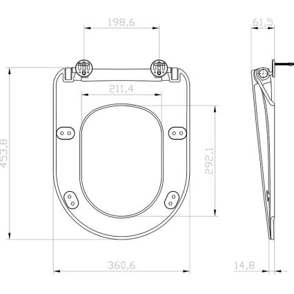 Ravak X01795 - SoftClose Chrome Toilet Seat, Black