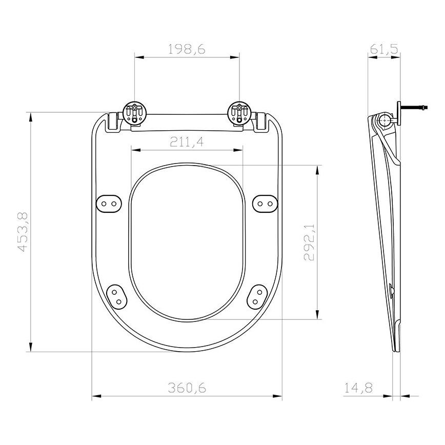Ravak X01795 - SoftClose Chrome Toilet Seat, Black