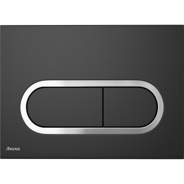 Ravak X01797 - Flush plate 24,7x16,5 cm CHROME black